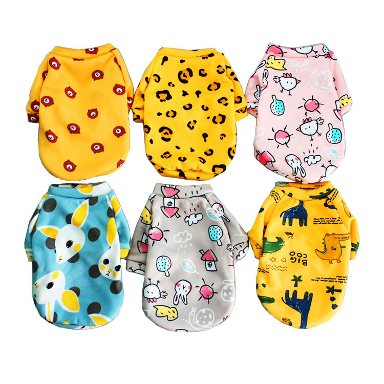 2021 Fashion Pet Clothes Cat Cute T-shirt Vest Dog clothes luxury Pet hoodie