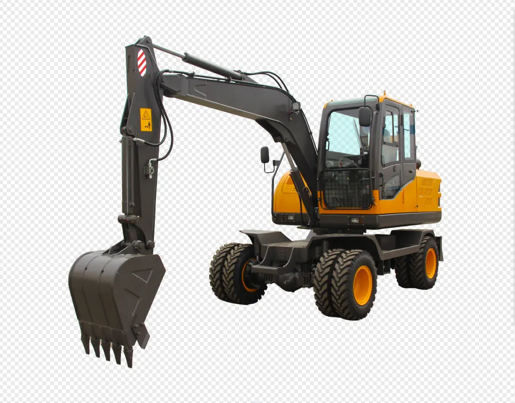 6 Ton Hydraulic Excavator Wheel Digger With Optional Hammer Breaker Grapple