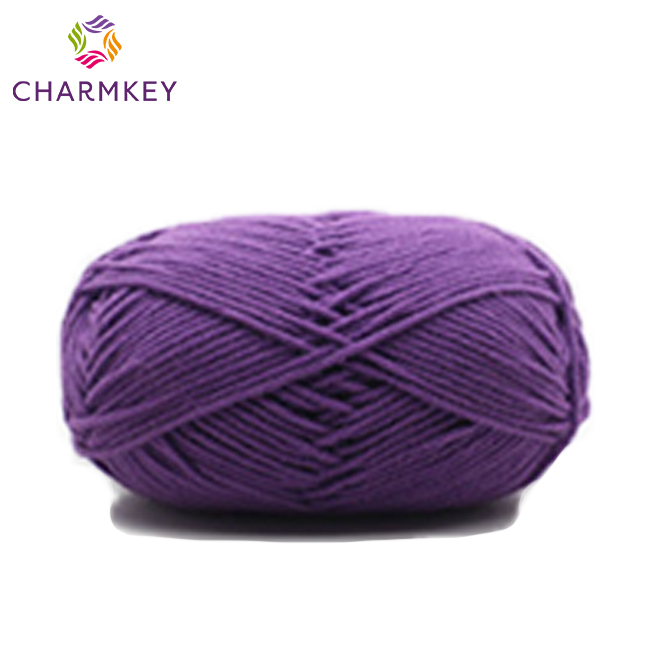 Китайский производитель шерсти Charmkey, оптовая продажа, ручная вязка, молочная пряжа, хлопчатобумажная акриловая пряжа