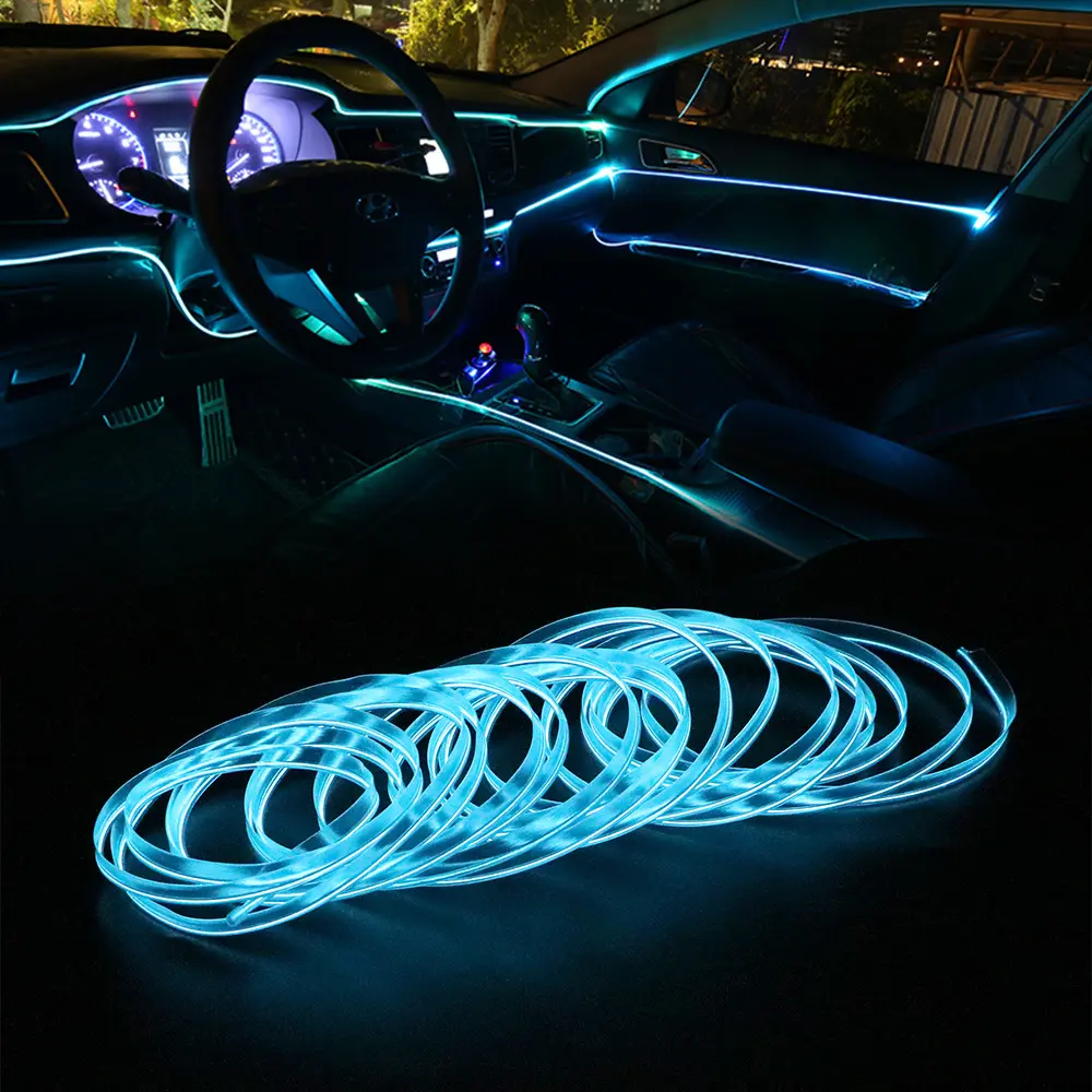 Новейший RGB светодиодный декоративный светильник для салона автомобиля светодиодные полосы RGB светодиодный атмосферный свет