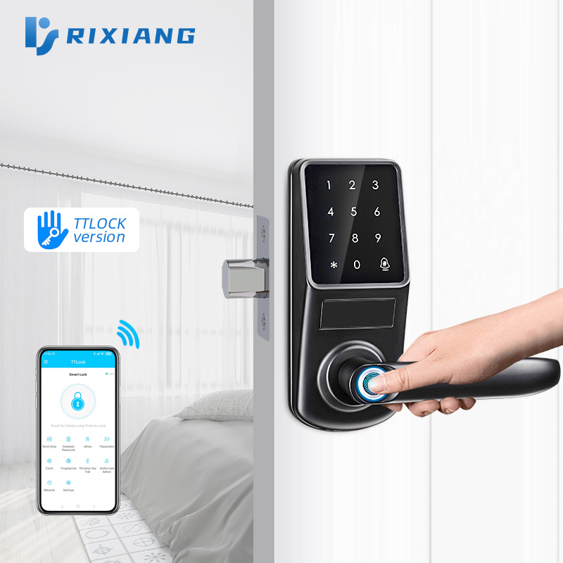 Qr-код, Wi-Fi, цифровой дверной замок для отеля, ручка, раздвижной дверной замок с отпечатком пальца, умные замки Tuya