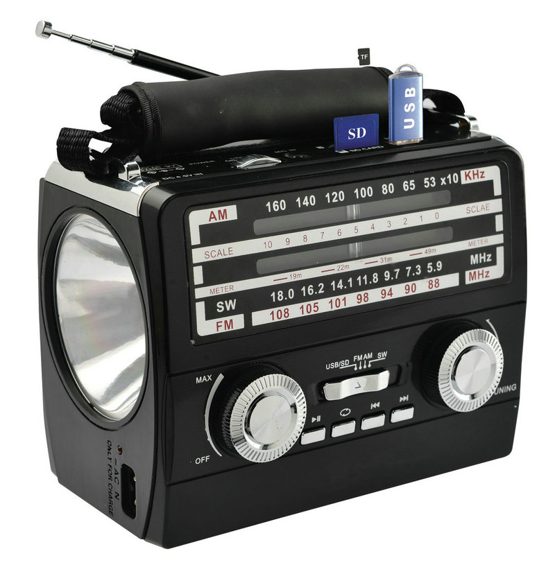 FP - 1359U Fm Aw Sw дешевый Usb Sd Tf слот MP3-плеер, фонарик, портативное радио