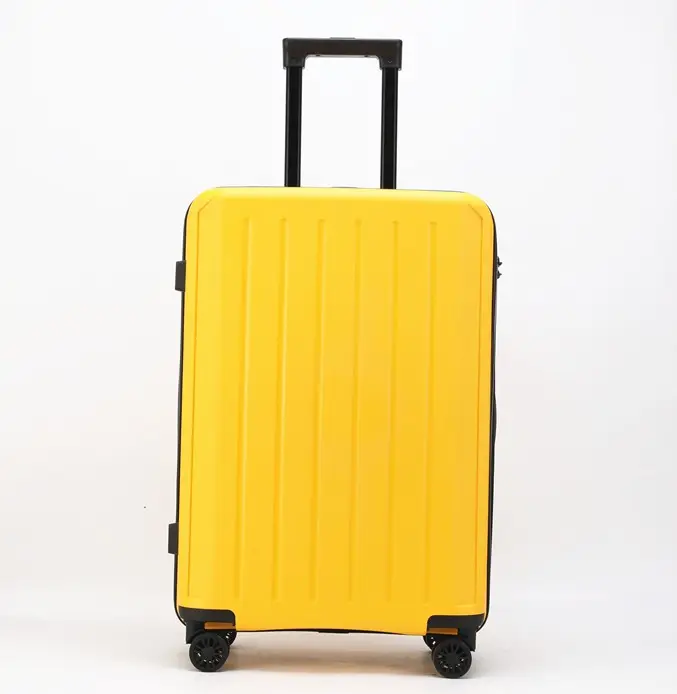 different color PP material  trolley luggage case