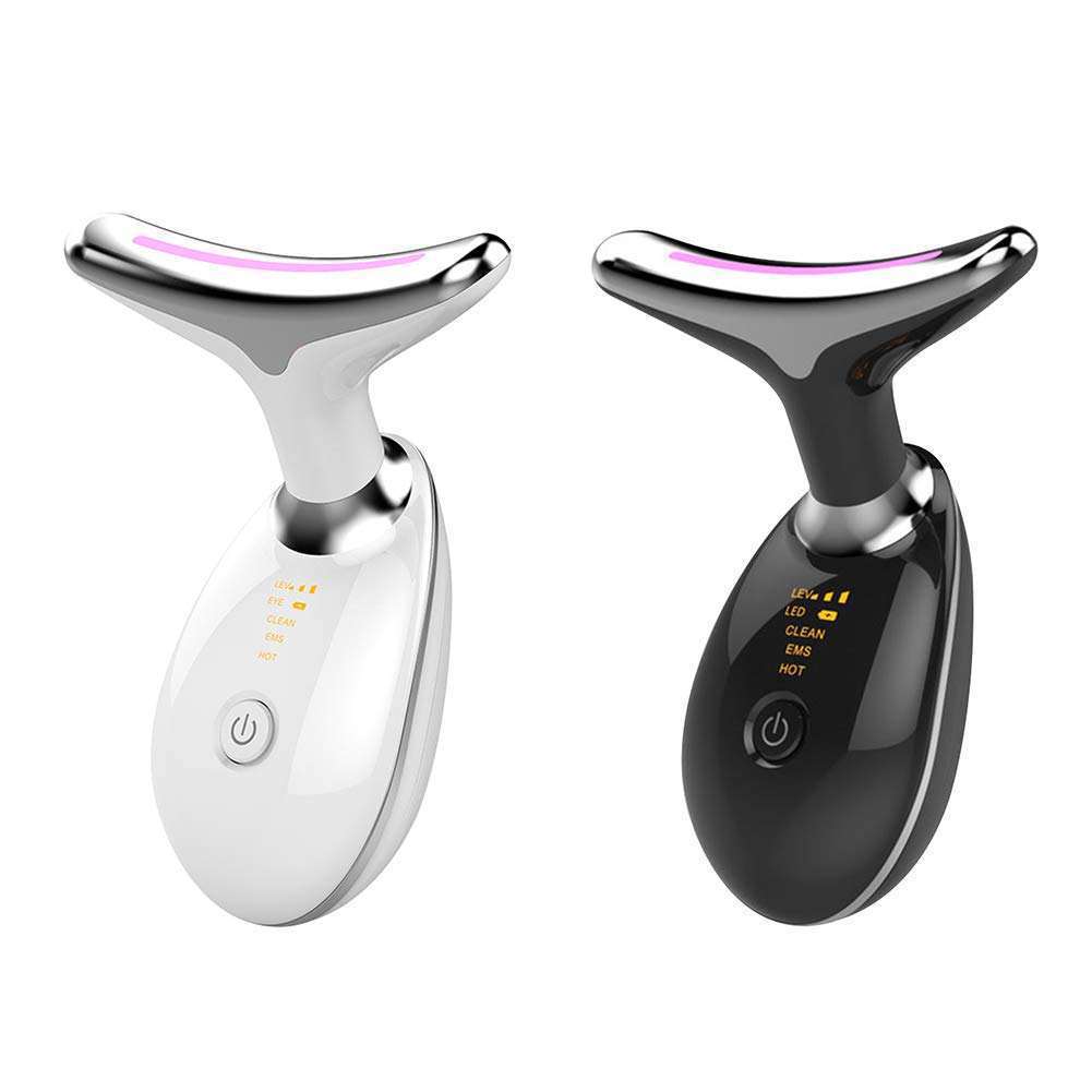 Neck Face Beauty Device Anti-wrinkle Anti-aging Reduce Puffiness Facial Device 3 Modes Neck Sonic Vibration EMS Neck Lift Device
