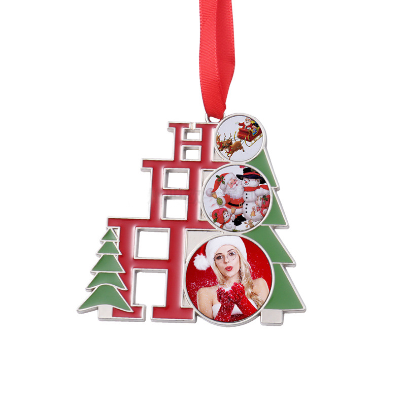 Sublimation Blank Pendant Metal Christmas Ornaments