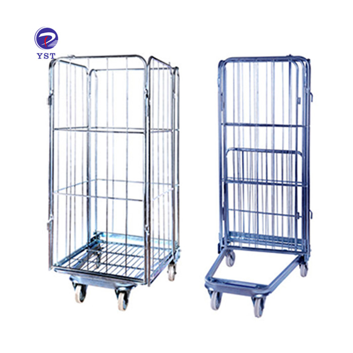 wire mesh roll container for warehouse heavey dudty logistics roll container