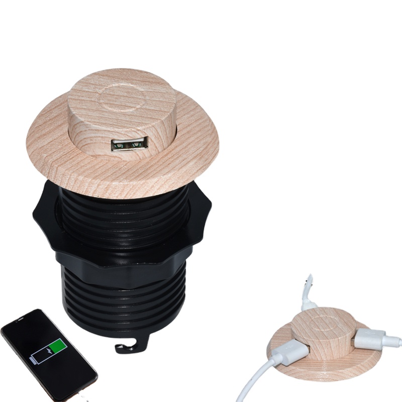 Multi-port USB charging socket hole 50/60mm XJY-DC-01, Factory supply New model Desktop pop up USB charger outlet