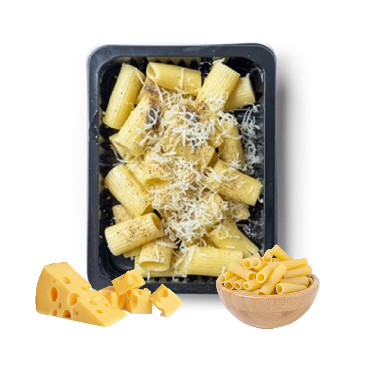 Private Label Frozen Ready Made Meal Pasta Macaroni with Pepper and Cacio Cheese Selling Noodle Pasta Macaroni
