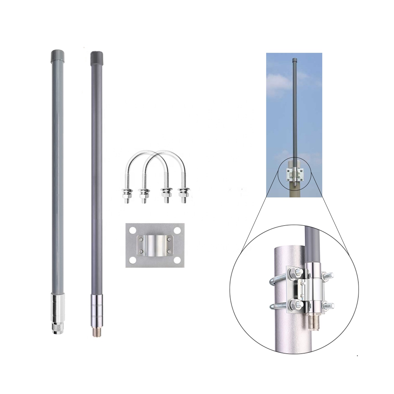 antenna 6dbi bobcat fiberglass 8dbi helium explorer antenna and 10 ft cable