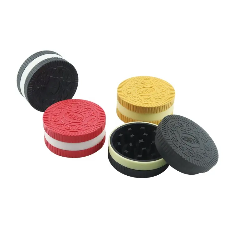 Biodegradable 2 Layer 55mm Herbal Smoking Plastic Grinder For Weed