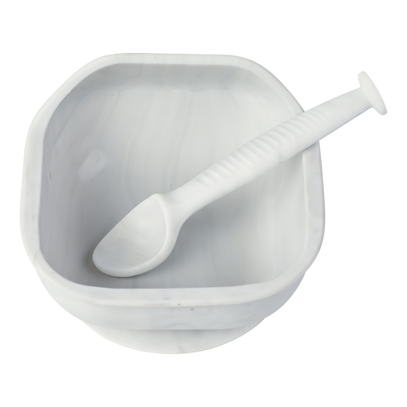 Baby Silicone Bowl Food Grade Children Feeding Set Kids Bowl and Spoon Set