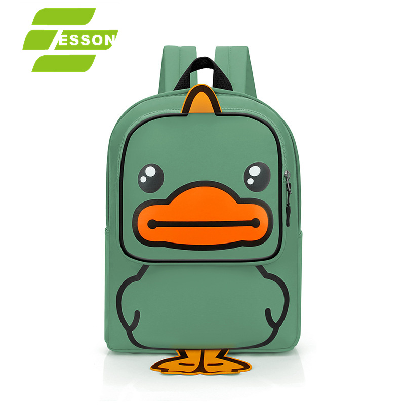 2021 new school bag children is cute cartoon space bag backpack for kids oxford bookbags little yellow duck backpack