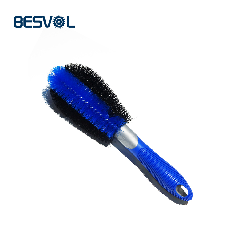pp/pvc plastic Handheld Anti Skid car tire hub wheel cleaning brush