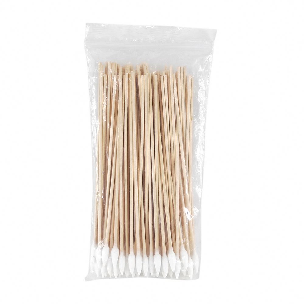 Disposable Clean Stick Oral Cleaning Sticks Swabs Long Wood Handle Cotton Swab For Iqos