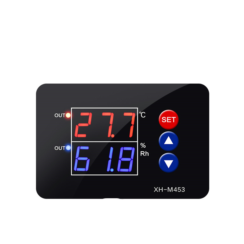XH-M453 AC 220V 12V Двойной цифровой дисплей Контроллер Температуры и Влажности Термостат влажности смарт-термостат для инкубатора управления