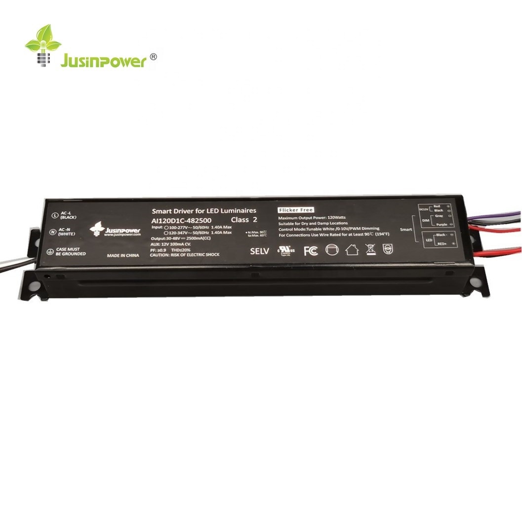 Вход 120-347V 2.5A 120W Светодиодный драйвер Водонепроницаемый IP65