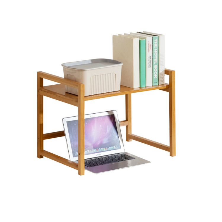 Wholesale Bamboo Desktop Bookshelf Storage Organizer Display Shelf Rack