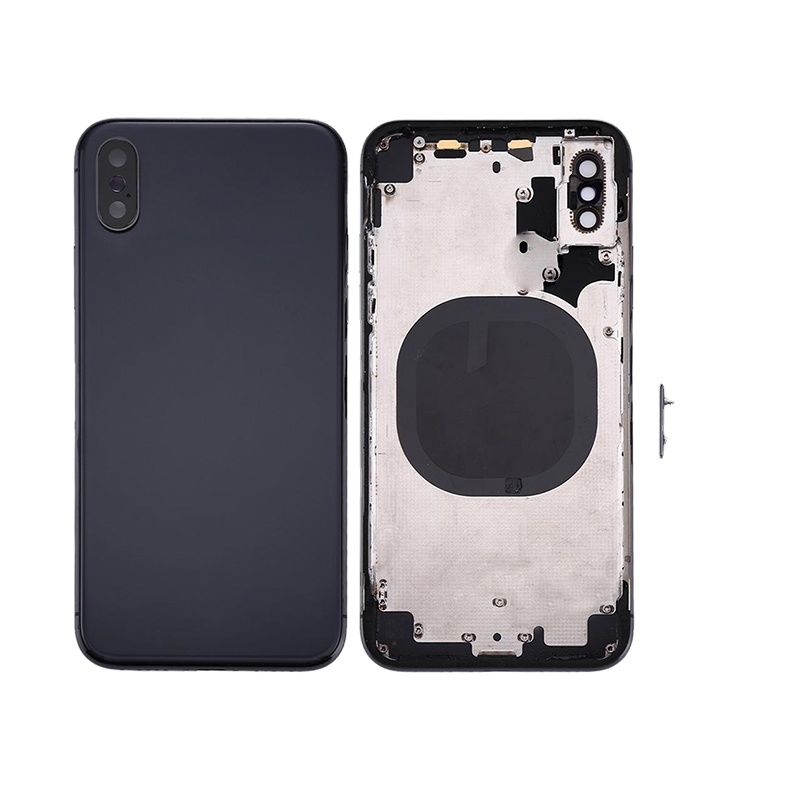 Задняя крышка батарейного отсека для iphone X/XS Xmax XR 11 12, задняя крышка для iphone X max, задняя средняя рамка, шасси, полный корпус батарейного отсека в сборе