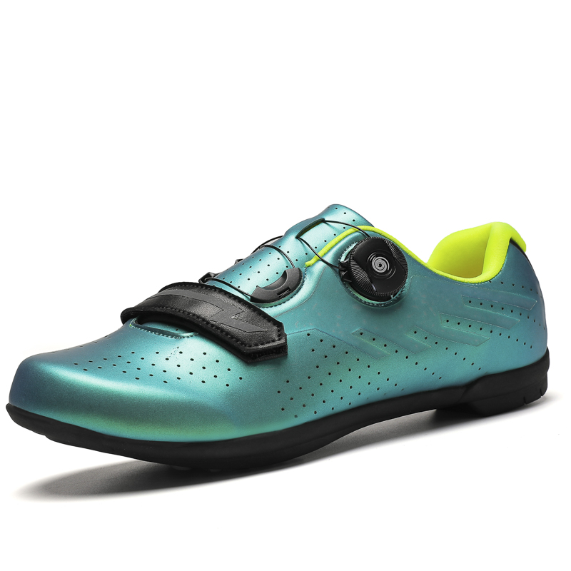 2020 new men's and women's chameleon lockless bicycle shoes, road, mountain, antiskid, wear-resistant, power cycling shoes