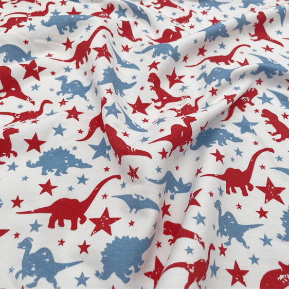 Popular winter style custom design dinosaur and star print cotton hoodie french terry fabric silk 280gsm fabric