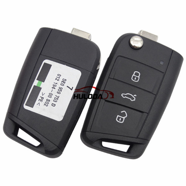 Для оригинального ключа VW golf 7 с 3 кнопками, дистанционный ключ 5E0 959 753 D с чипом 434 МГц ID48, CMIIT ID:2015DJ1678