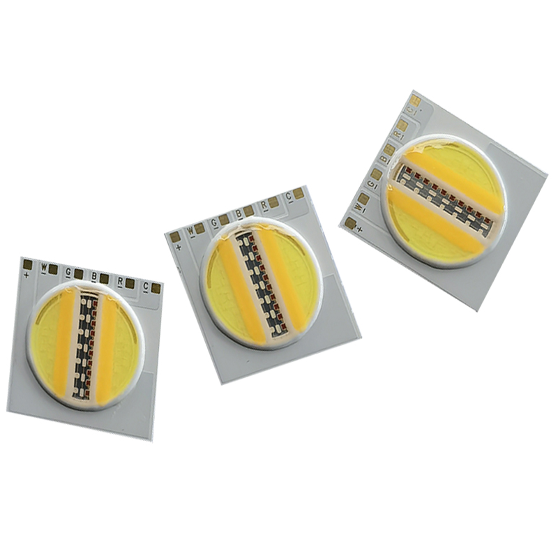 Best Selling Circular rgbw cob led diode 19*19 3000K 6500K mini led rgbww rgbcw cob led chip 25W Projector stage Lighting