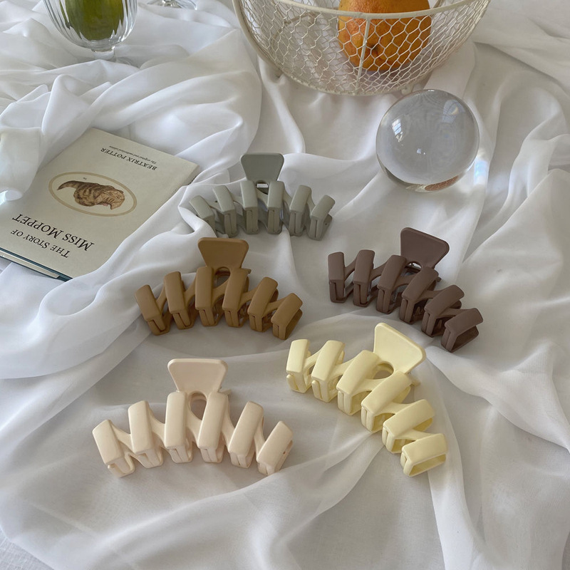 Модные Акриловые полые заколки JUHU с крестом morandi карамельных цветов универсальные заколки для волос оптом для женщин аксессуары для волос 2021