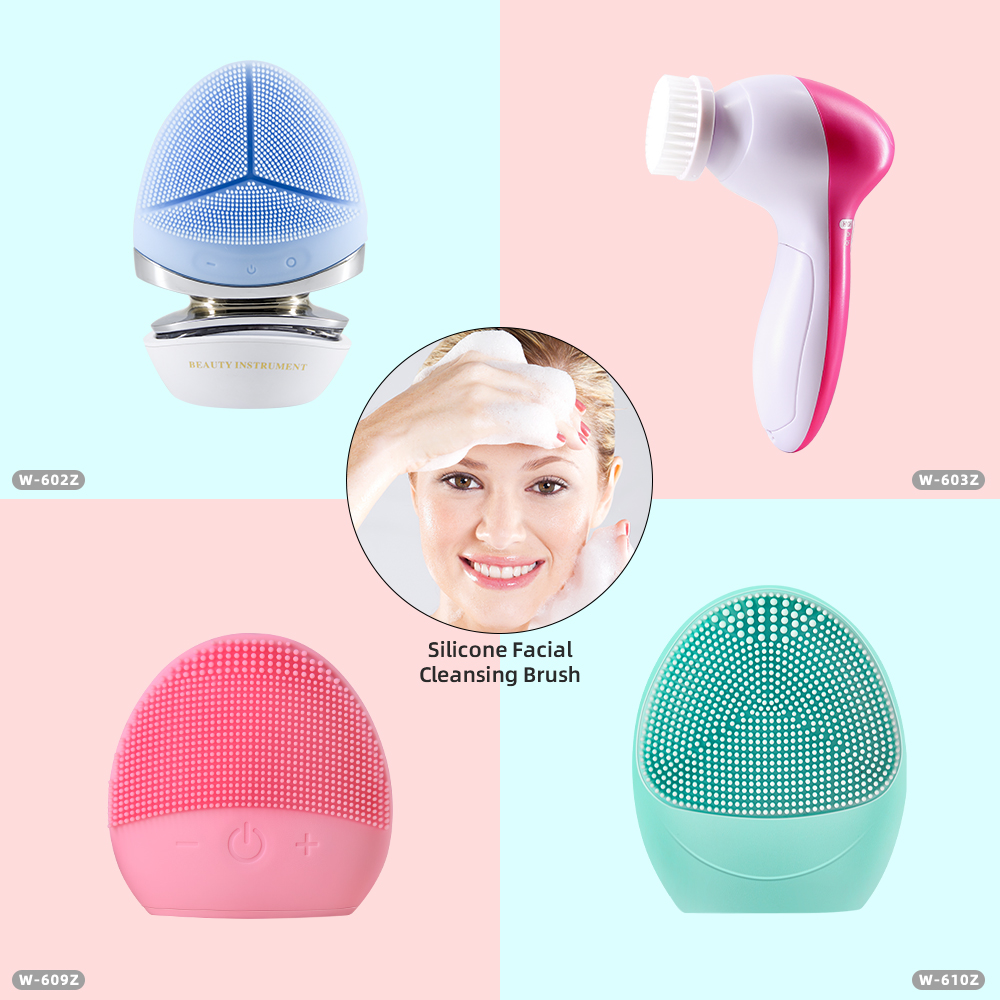 silicone facial cleansing device silicon face cleaner brush facial wash machine sonic face cleanser