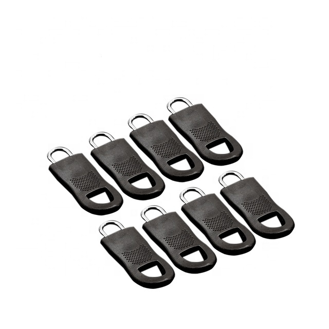 plated Black Zipper Puller Slider Fixer for Clothes for Travel Bag Suitcase Clothes Tent