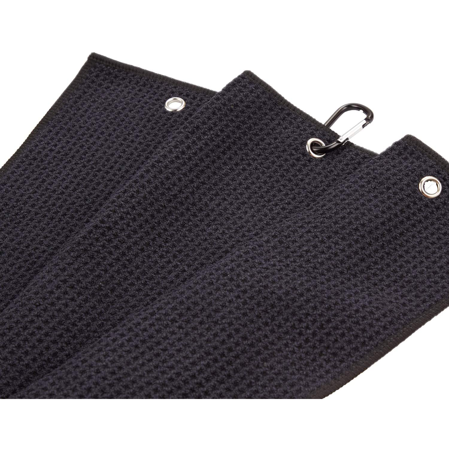 Quick dry in stock microfiber small golf wet and dry golf ball accessory towel on bekt loop