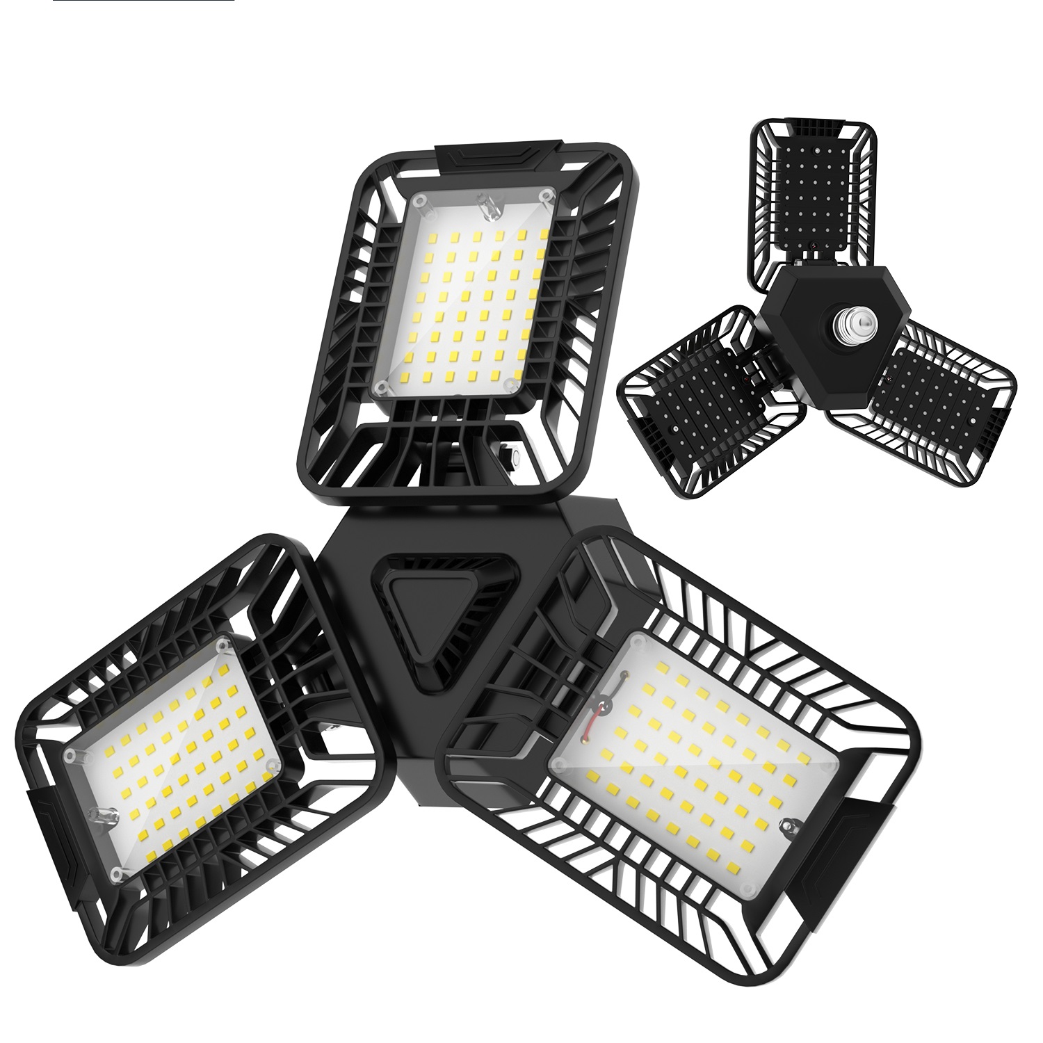 2800lm 30W 3 Leaf Adjustable Deformable Ceiling Warehouse Workshop Led Garage Lights