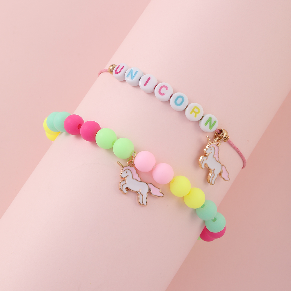 Colorful Multi-color Pink Soft Ceramic Letter Beaded clay beads set diy bracelet for women