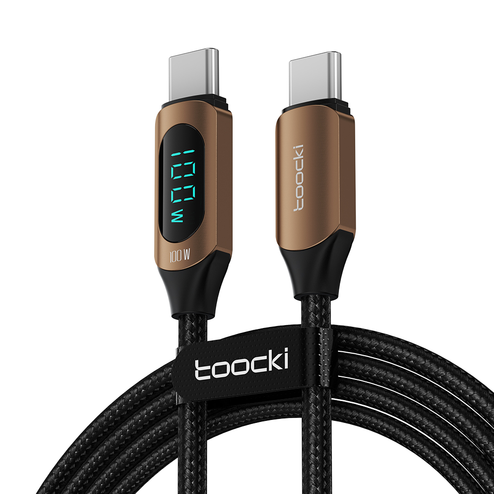 Оптовая продажа, индивидуальный PD 100 Вт Кабель для быстрой зарядки Toocki с дисплеем, кабель usb type c в c для hauwei