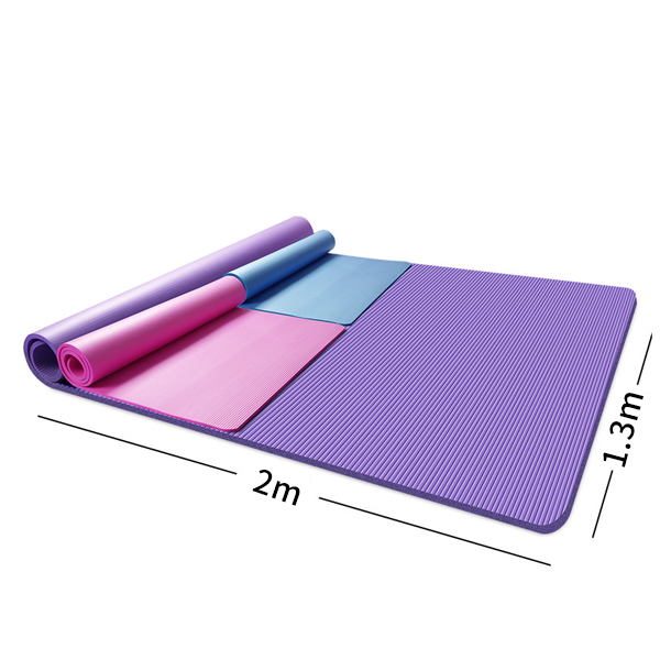 High Quality 10MM Premium NBR Pilates Mat Anti Slip Extra Long Yoga Mat for Fitness Training