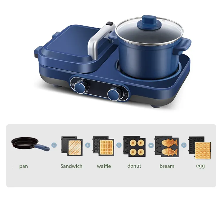 Hot sale breakfast sandwich maker machine multifunction breakfast machine 4 in 1 with toast