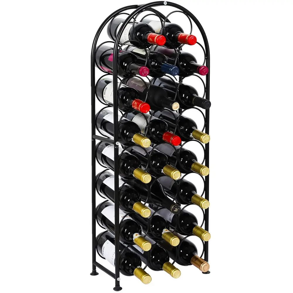 Metal wine display rack floor-standing wine cabinet household wine bottle rack vertical display ornaments