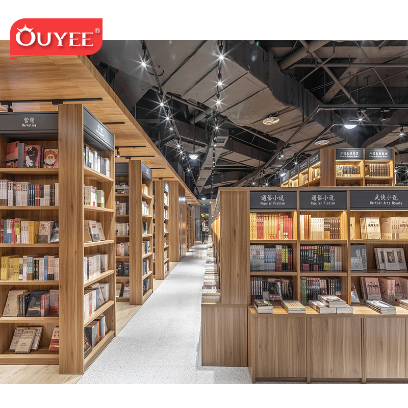 Деревянная книжная полка на заказ, мебель для книжного магазина, деревянный шкаф, полка для декора библиотеки