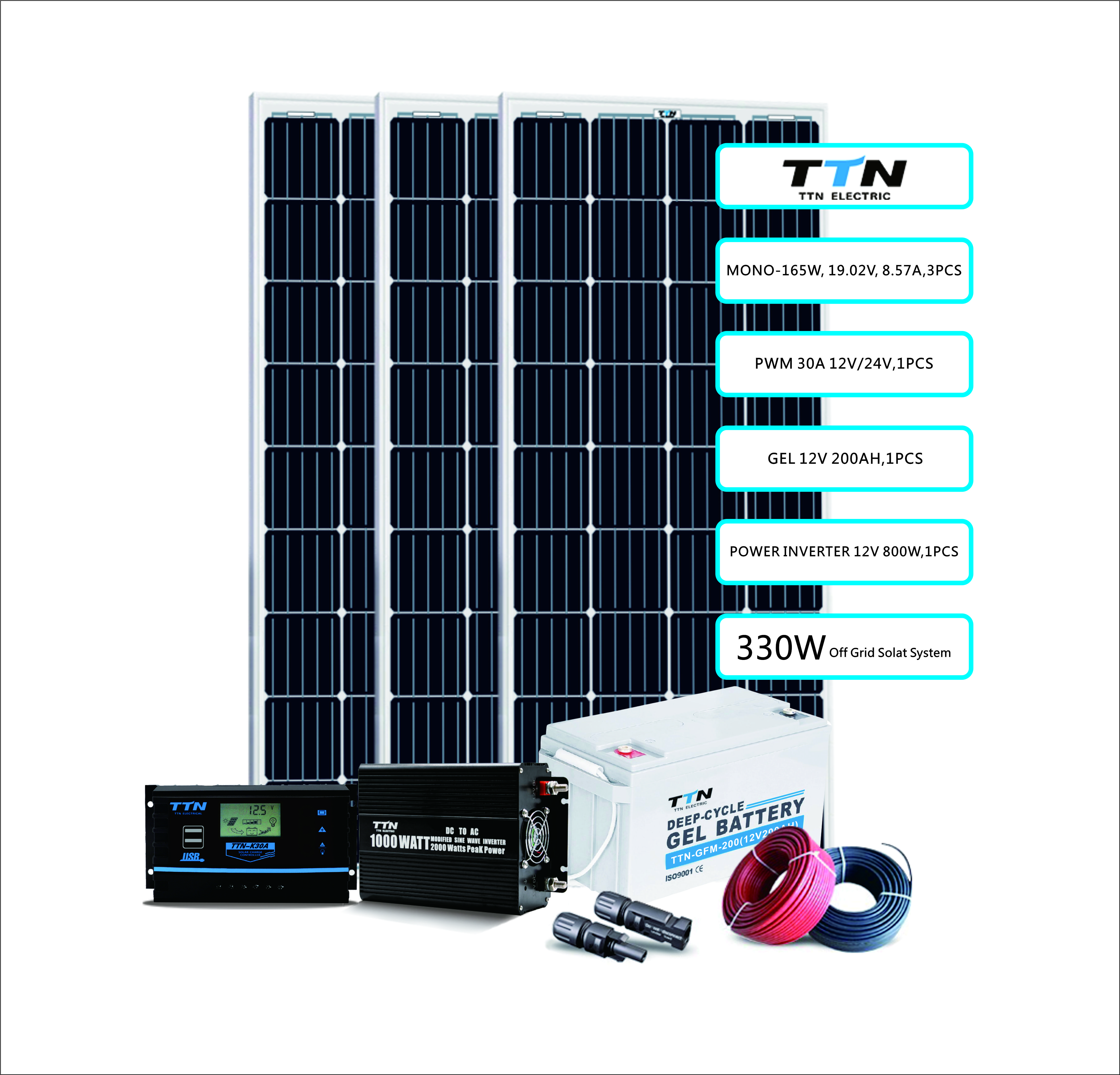 TTN 330w off grid solar power system home use solar power system 1980wh резервная система