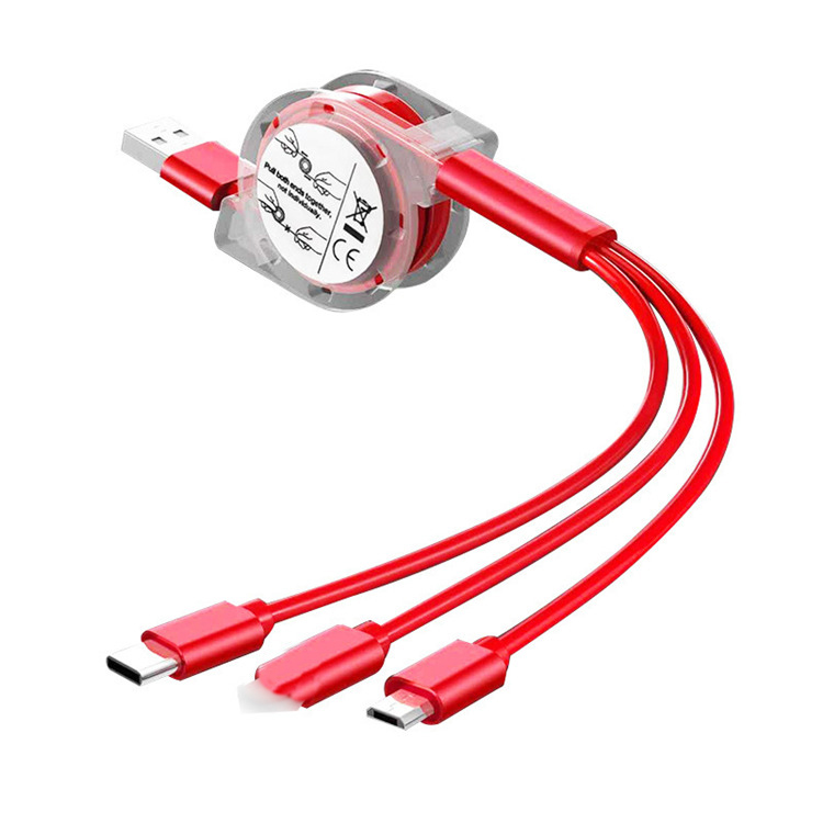 Usb-кабель 3 в 1, USB-кабель для быстрой зарядки и передачи данных, кабель для зарядки мобильного телефона для Iphone