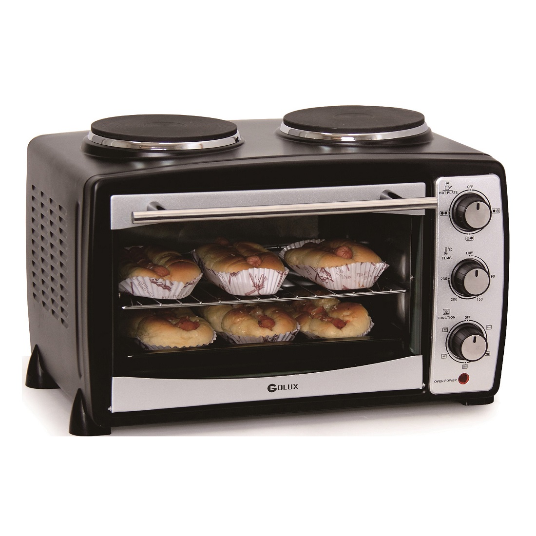 20 Liter Kitchen Appliance Portable Electric oven with two hotplates for cooking