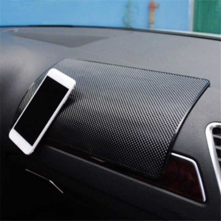 Black Square Phone Non-Slip Mat Silicone Car Anti-Slip Mat Pads