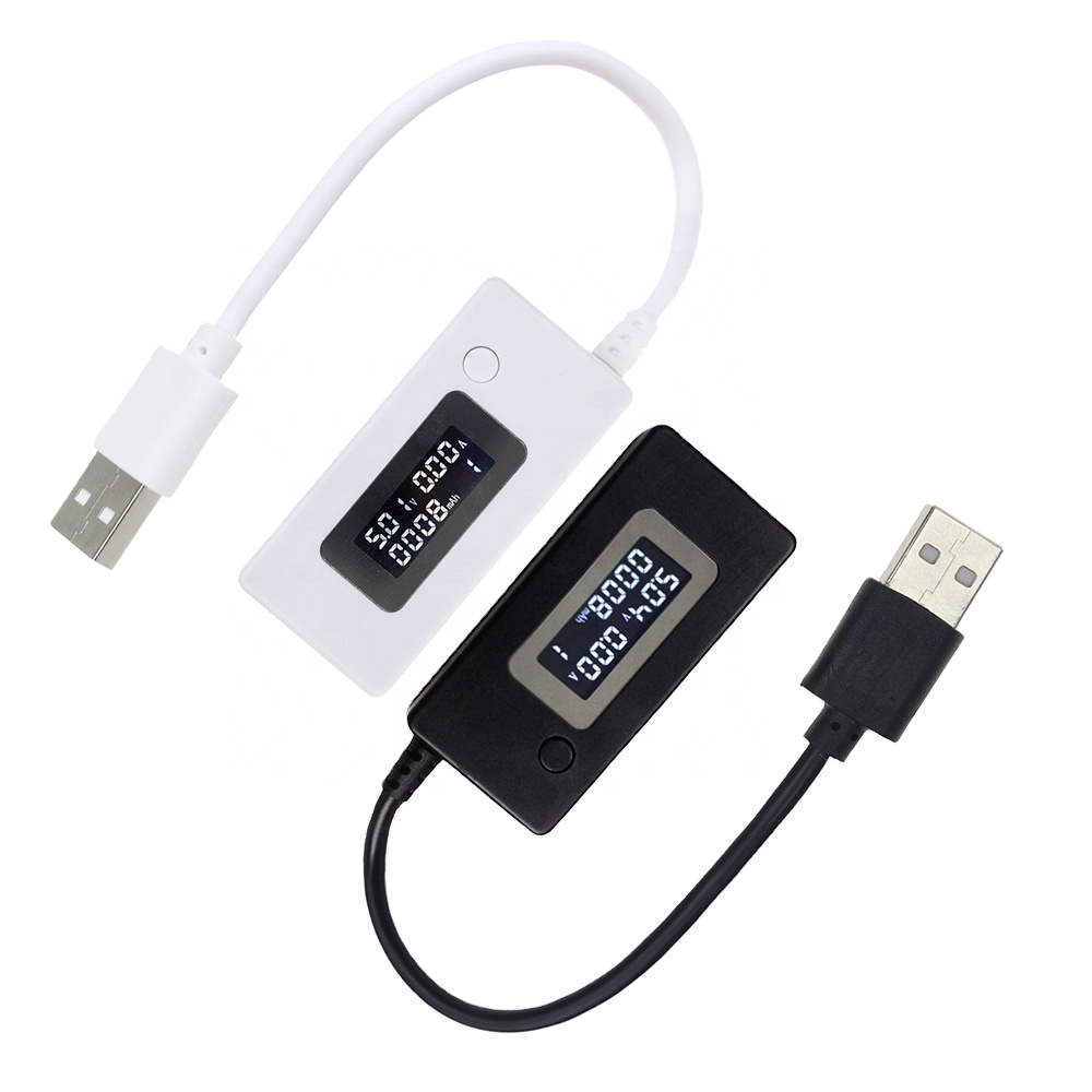 Миниатюрное зарядное устройство с ЖК-дисплеем и двумя USB-портами