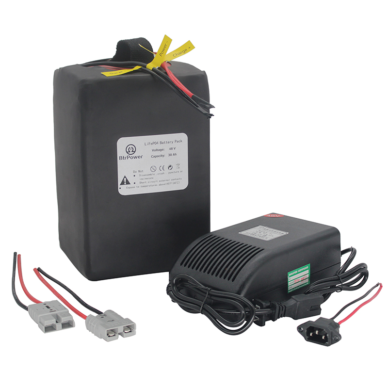 Factory sale Rechargeable 48V 30ah LiFePO4 Battery Pack For 1000W 1500W 2000W 48V Motor Scooter Ebike Tricycle e bike