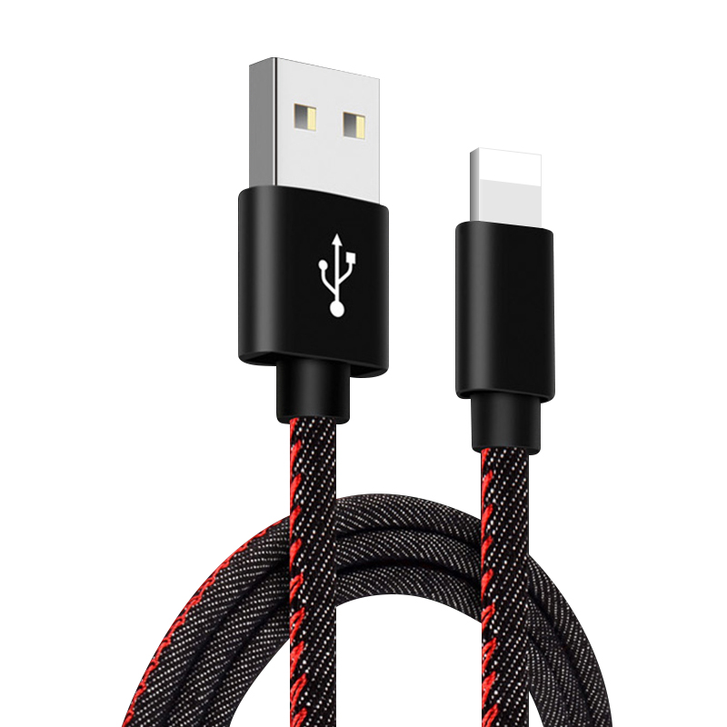 USB-кабель Lightning в джинсовой оплетке для быстрой зарядки мобильных телефонов iphone IOS