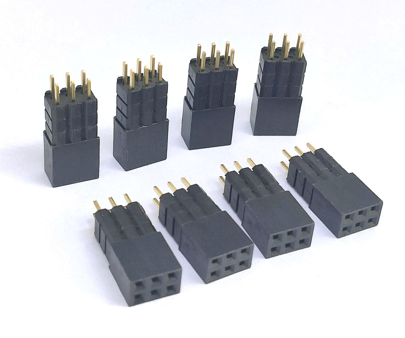 PCB Socket Female Education &Maker Boards 2.54mm6Pin Elevated Socket Header Connector double row straight type