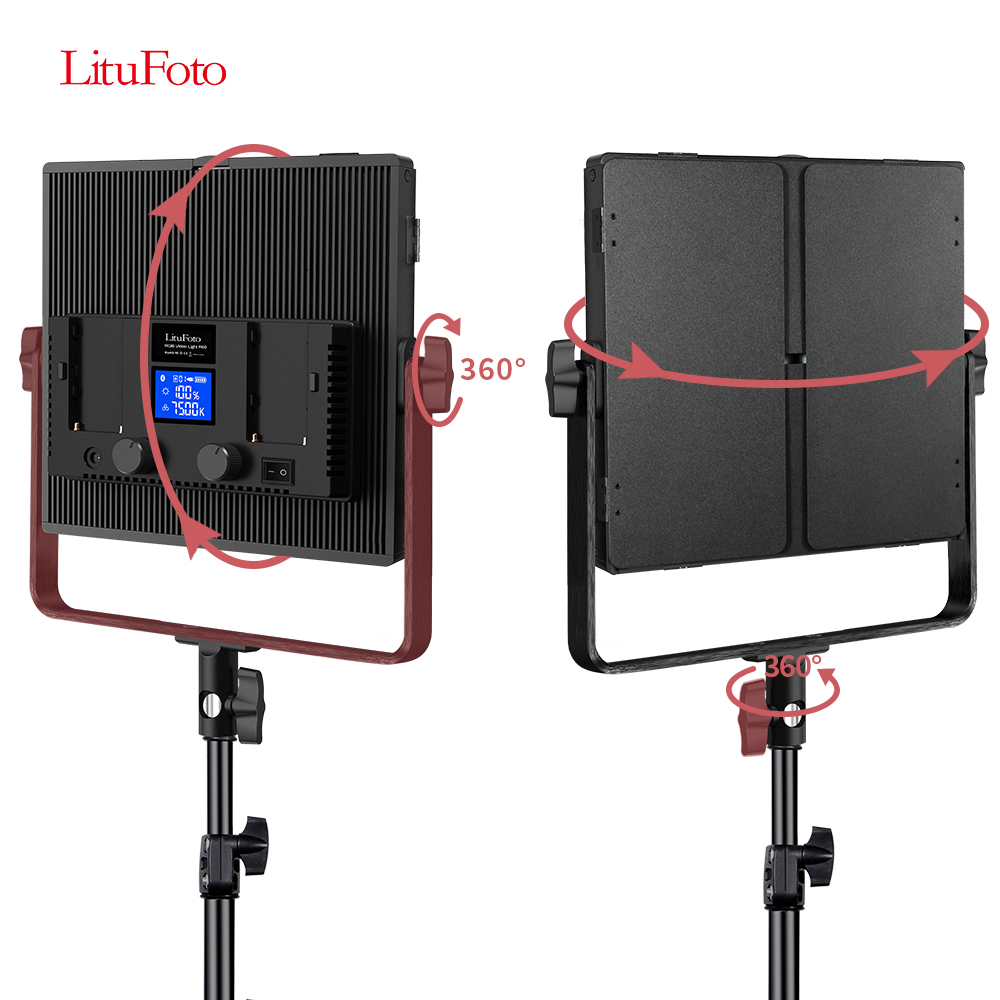 LituFoto RGB Studio Light Adjustable Brightness Intelligent APP Control for Professional Studio Photography