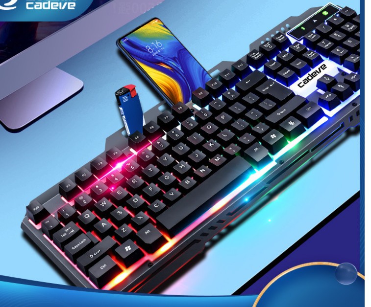 Новинка 2023, проводная usb клавиатура с подсветкой, компьютерная механическая клавиатура с подсветкой, набор мышей, Заводская поставка