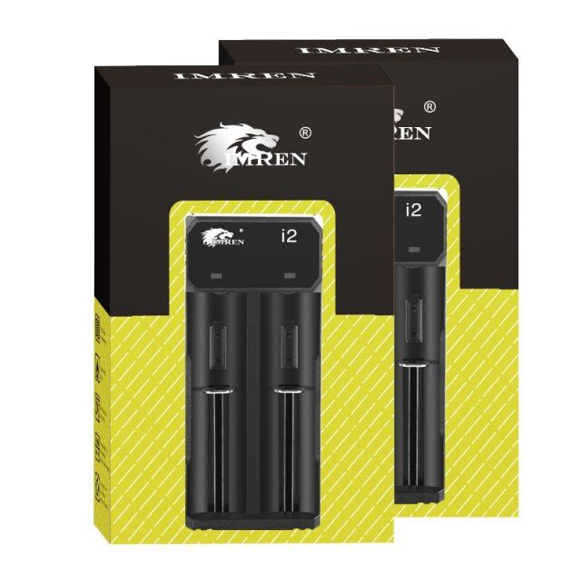 Genuine 18650 battery charger 3.7v IMREN I2 2slots lithium ion battery charger