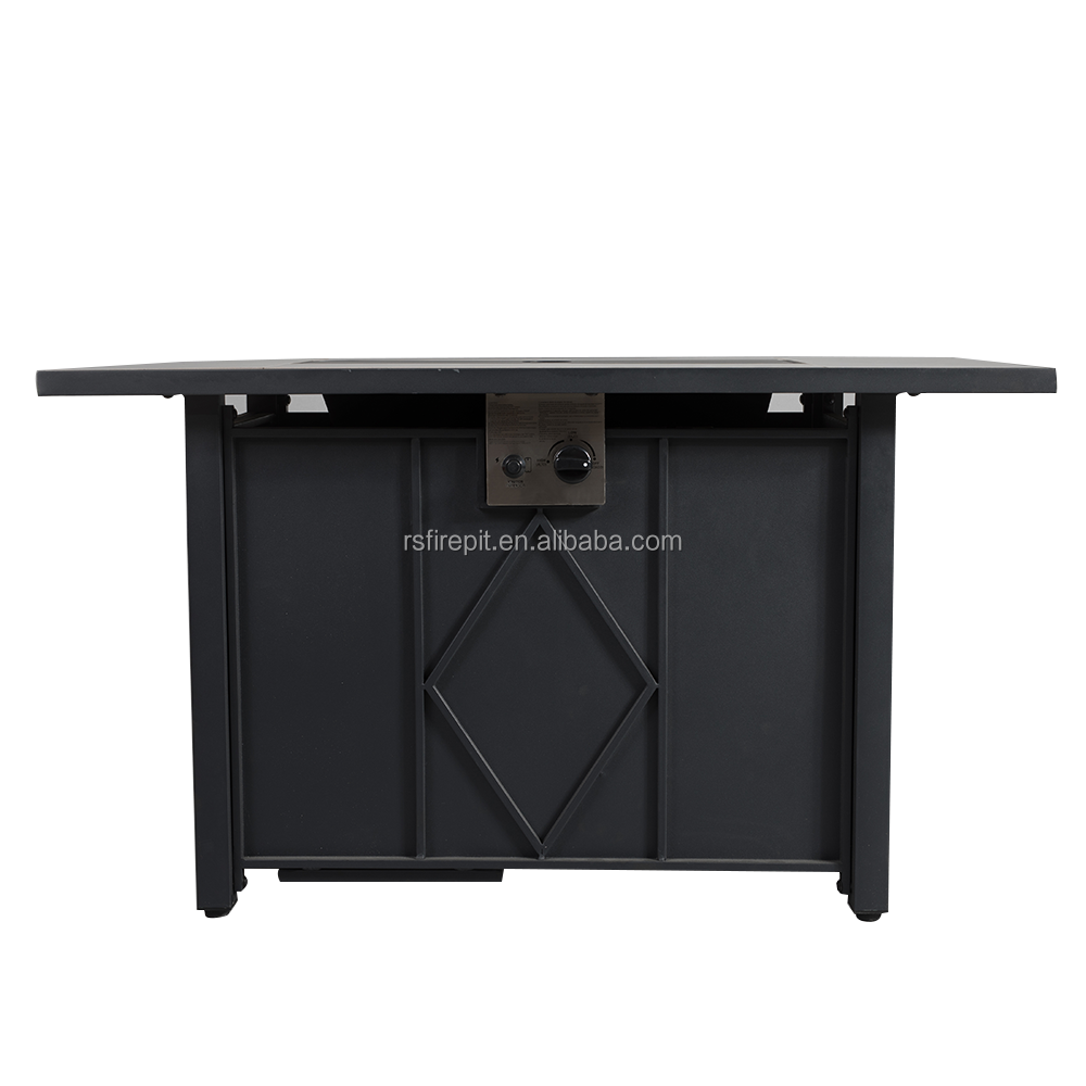RS-R43003A 43-inch tile surface + iron plate in the middle of four square frame under gas stove outdoor gas fire pit