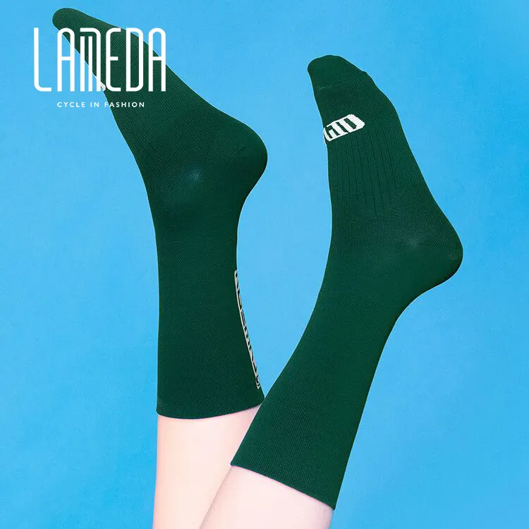 LAMEDA Reflective Colorful Wholesale Custom Cycling Sublimation Unisex Sports Socks